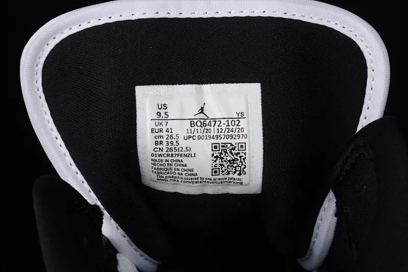 All categories Air Jordan Jordan series basketball shoes Air Jordan 1 Mid G version pure original Air Jordan 1 Mid SE AJ1 Joe 1 black and white BQ6472-102